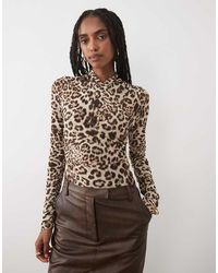 Bardot - Mesh Long Sleeve Bodysuit - Lyst