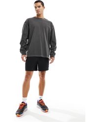 ASOS 4505 - T-shirt oversize à manches longues en coton séchage rapide - gris délavé - Lyst