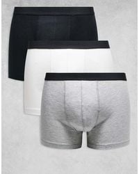 ASOS - 3 Pack Trunks With Waistband Detail - Lyst