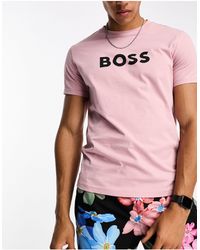BOSS - Boss – t-shirt mit regulärem schnitt - Lyst