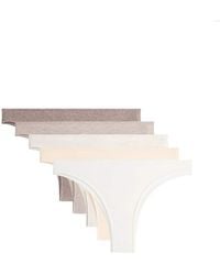 Oysho - 5 Rib Cotton Blend Brazilian Briefs - Lyst