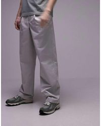 TOPMAN - Wide Leg Pants With Pleats - Lyst