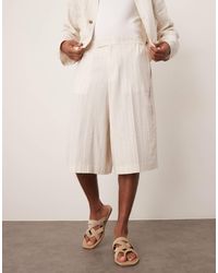 ASOS - – oversize-bermudashorts aus leinenmix - Lyst