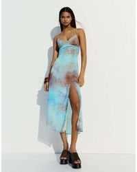 Bershka - Mini Print Dress - Lyst