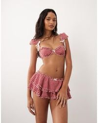 For Love & Lemons - Alison High Waisted Frill Detail Bikini Bottoms - Lyst