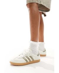 adidas Originals - Zapatillas De Deporte Blanco Hueso Y Doradas Samba De - Lyst