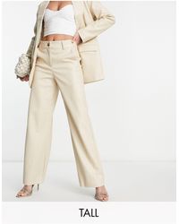 Vero Moda - Tailored Leather Look Suit Trousers Co-ord - Lyst