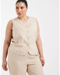 ONLY - – weste aus leinenmix - Lyst