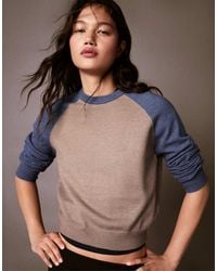 Bershka - Round Neck Raglan Jumper - Lyst