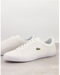 Lacoste Lerond Gold Croc Trainers in Black for Men | Lyst
