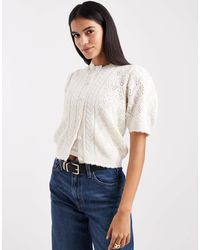 Levi's - – kurzärmlige pointelle-strickjacke - Lyst