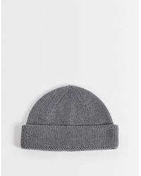 ASOS - – gerippte strickmütze - Lyst