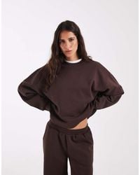 ASOS - Boxy Oversized Brushback Sweat - Lyst