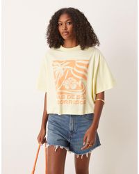 ASOS - Boxy Crop T-shirt With Sol Graphic - Lyst