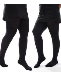 ASOS - Asos Design Curve 2 Pack 90 Denier Super Stretch Tights - Lyst
