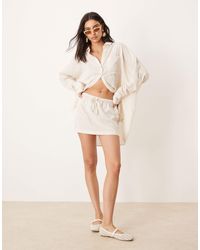 ASOS - Belle Linen Blend Mini Beach Skirt - Lyst