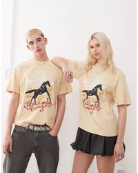 Reclaimed (vintage) - Unisex Oversized T-shirt With Western Horse Graphic - Lyst
