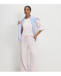 River Island - Premium Wide Leg Joggers - Lyst