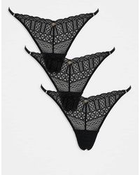 KBX - Lace 3 Pack Lingerie Thong - Lyst