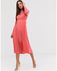 Little Mistress Vestito skater al polpaccio - Arancione