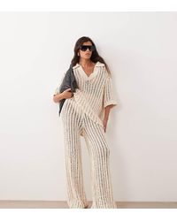 ARRANGE - Crochet Straight Leg Pants - Lyst