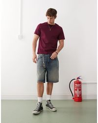 Weekday - Galaxy baggy Denim Shorts - Lyst