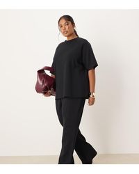 ASOS - Asos Design Curve Interlock Flared Trackies - Lyst