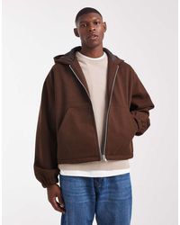 ASOS - Wool Look Oversized Hooded Jacket - Lyst