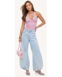 Loavies - Run Into Rainbows Halter Top With Burgundy Polka Dots - Lyst
