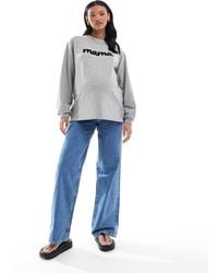 ASOS - Asos Design Maternity Wide Leg Dad Jeans - Lyst