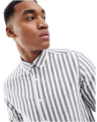ASOS - Regular Button Down Oxford Stripe Shirt - Lyst