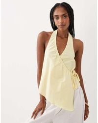 ASOS - Linen Blend Sleeveless Top - Lyst