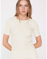 Tezenis - Short Sleeve Crinkle Top With Gathering - Lyst