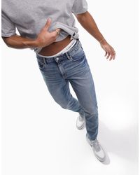ASOS - Cone mill - jeans stretch slim "american classic" lavaggio medio tinto - Lyst