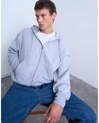 TOPMAN - Heavyweight Oversized Fit Full Zip Hoodie - Lyst