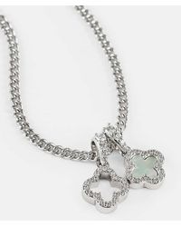 CERNUCCI - Iced & Mother Of Pearl Double Motif Necklace - Lyst