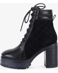 OFF THE HOOK - Hale rona - bottes à lacets en cuir avec haut talon carré - Lyst