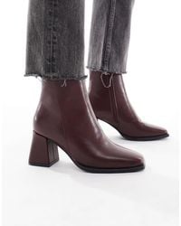SEQWL - Block Heeled Mid Ankle Boots - Lyst