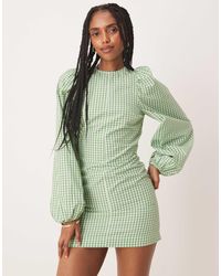 ASOS - Fit And Flare Mini Dress With Tie Back Detail - Lyst