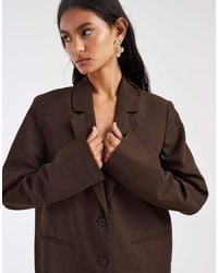 Pieces - Oversized Tailored Blazer Co-ord - Lyst