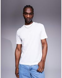 BOSS - Camiseta Blanca Extragrande Con Logo En La Parte Central 10 De - Lyst