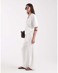 ONLY - Cheesecloth Wide Leg Pants - Lyst