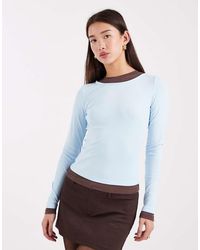 Edikted - Contrast Layered Long Sleeve T-Shirt - Lyst