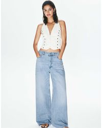 Pull&Bear - Jean baggy à taille mi-haute - pâle - Lyst