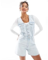 Levi's - Vest Denim Playsuit - Lyst
