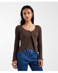 Brave Soul - Fine Knit Cami And Cardigan Set With Lace Detail - Lyst