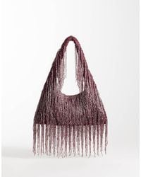 ASOS - Premium Fringed Embellished Shoulder Bag - Lyst