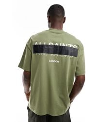 AllSaints - Redact Oversized Embroidered Logo T-Shirt - Lyst