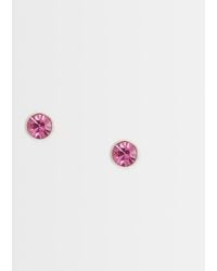 Kingsley Ryan - Plated 4mm Pink Gem Round Stud Earrings - Lyst
