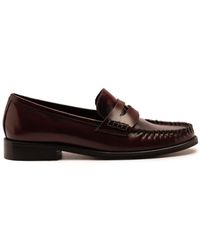 OFF THE HOOK - Penelope Leather Penny Ruched Loafers - Lyst